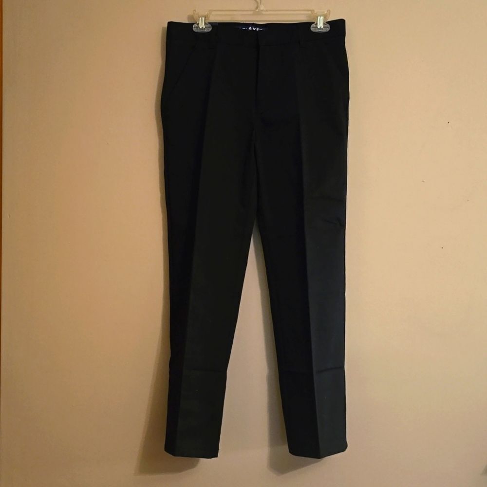 New French Toast boys‎ relaxed size 14 Husky black twill pants adjustable waist